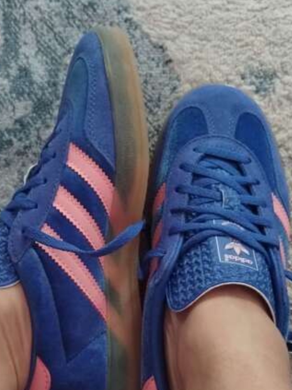 adidas womens gazelle Royal Blue Suede Sneakers - Picture 4 of 5